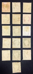 MOMEN: GAMBIA SG #21-34 1886-93 ALL SHADES CROWN CA MINT OG H £410 LOT #68155