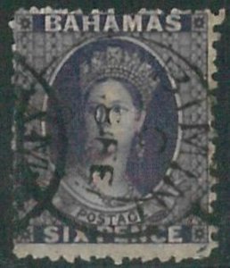 70313 - BAHAMAS - STAMP: Stanley Gibbons #  31  -  Used with rare postmark!