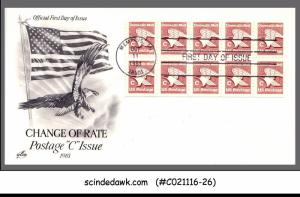 UNITED STATES USA - 1981 CHANGE RATE 'C' ISSUE AMERICAN EAGLE 10V FDC