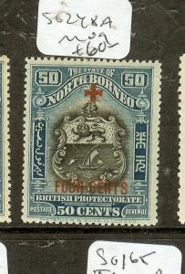 NORTH BORNEO   (P2907B) 4C/50C  ARMS LION  RED CROSS  SG248   MOG