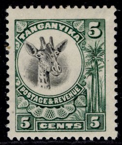 TANGANYIKA GV SG89, 5c green, LH MINT. Cat £18.