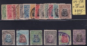 Rhodesia Scott #119 -138 F-VF used neat cancels nice color cv $ 2025 ! see pic !