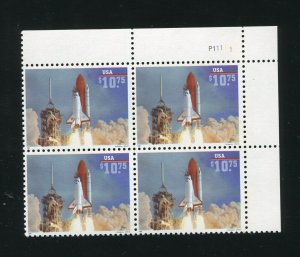 2544A Space Shuttle Launch Endeavor Express Mail Plate Block of 4 $10.75 Stamps 