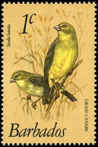 BARBADOS Sc 495 VF/MNH - 1979 1¢ Grass Canaries