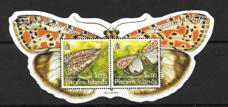 PITCAIRN ISLANDS SGMS736 2007 MOTHS MNH