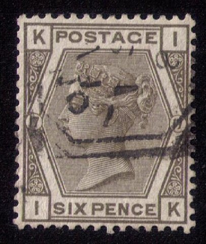 Great Britain Scott #62 Rare PL17 Very Fine Cat. $170.00