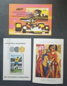 BRAZIL Unused MINT MNH OG Souvenir Sheet S/S Stamp Lot Collection T5586