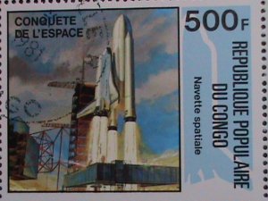 ​CONGO- 1981 SPACE SHUTTLE - CTO FANCY CANCEL S/S VF WE SHIP TO WORLD WIDE