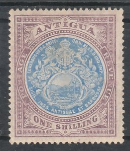 ANTIGUA 1908 ARMS 1/- WMK MULTI CROWN CA