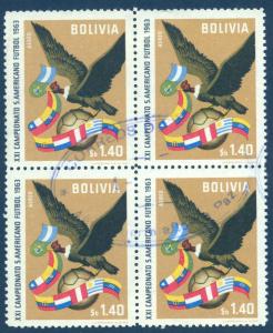 BOLIVIA SC# C247 VF U 1963 Block of 4