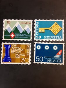 Switzerland #487-490          MNH