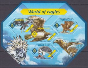 2014 Solomon Islands 2627-2630KL Birds of prey 9,50 €