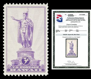 Scott 799 1937 3c Hawaii Issue Mint Graded Superb 98 NH with PSE CERT