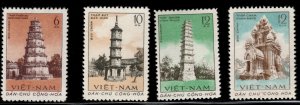 North Viet Nam Scott 170-173 Ancient Towers stamp set expect similar centering