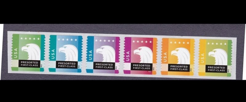 Coil Strip (6) 25c Spectrum (12) US 4590a Avery MNH F-VF