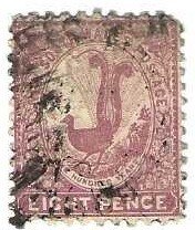 New South Wales 81, used, 1888,  perf 11 x 12,   corner fault, (a405)