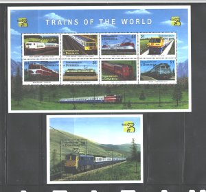 COMONWEALTH OF DOMINICA 1999 TRAINS #2029 - 2032  MNH