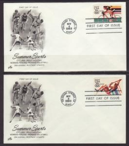 US C109-C112 Olympics S/4 Artcraft U/A FDC