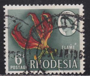 Rhodesia 227 Flame Lily 1966