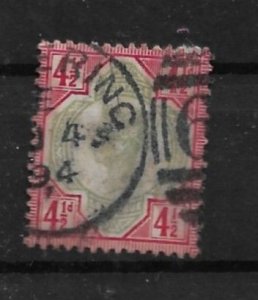 1892 Great Britain Sc117 4½p Queen Victoria used