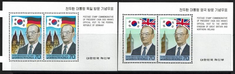 Korea SC# 1454a and 1455a, Mint Never Hinged -  Lot 031917