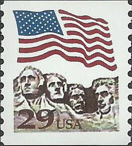 # 2523A MINT NEVER HINGED ( MNH ) FLAG OVER MOUNT RUSHMORE    