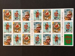 1995 Booklet 20 32-cent Santa and Children Christmas Stamps Sc# 3011a