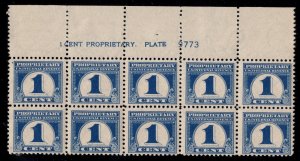 U.S. - RB65 - Plate Block of 10  (9773) - Fine/Very Fine - Stamps are NH