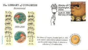 #3390 Library of Congress Therome FDC