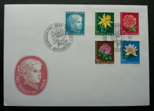 Switzerland Pro Juventute 1964 Flower Flora Plant Rose Lotus (stamp FDC)