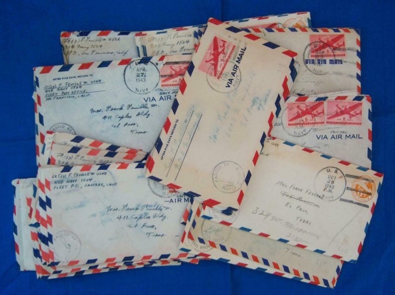 WW2: 42 Covers W/Letters from Midway Island (S17253)