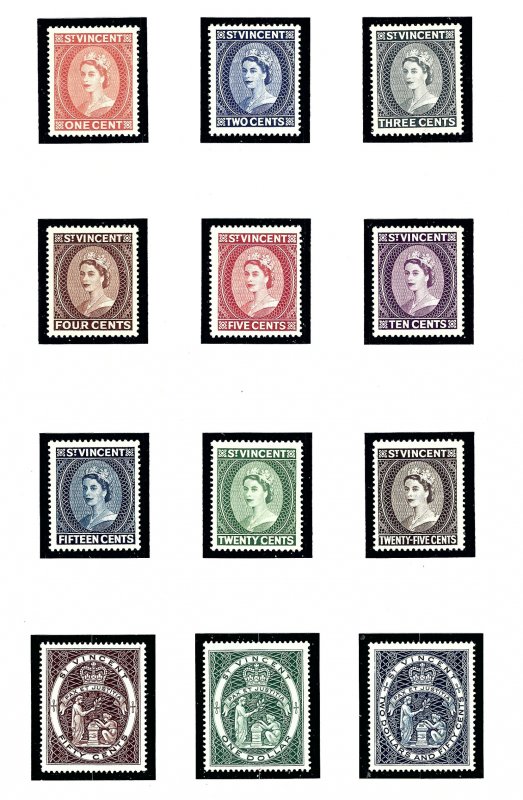 St Vincent 186-97 MNH 1955 Definitive Set       (KA)