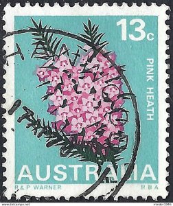 AUSTRALIA 1968 13c Multicoloured, State Floral Emblems - Pink Heath VIC SG421 FU