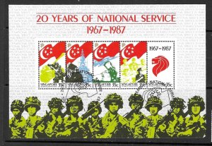 SINGAPORE SGMS557 1987 NATIONAL SERVICE  USED