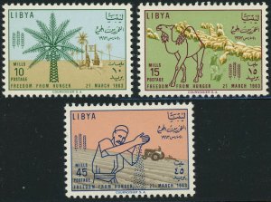 Libya #234-236 Freedom from Hunger Africa Postage Stamps 1963 Mint NH