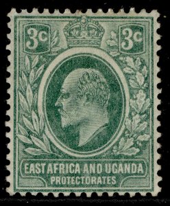 EAST AFRICA and UGANDA EDVII SG35a, 3c blue-green, M MINT. Cat £26.