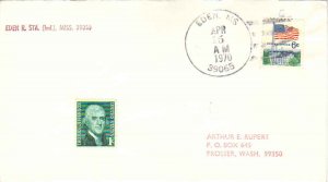 United States Mississippi Eden 39065 1970 4-bar  1964-1974  Philatelic.