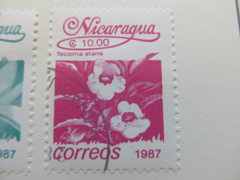 Nicaragua 1987 Flower 10cor fine used stamp A11P11F81