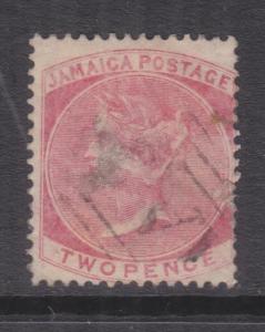 JAMAICA, 1860 Pineapple watermark, 2d. Rose, used.