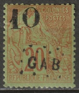 Gabon 1886 Sc 2 MH* signed Diena