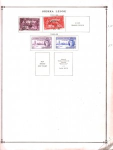 Collection Sierra Leone Mixed Album  Pages, 1941/1990, Cat $35 Mint & Used