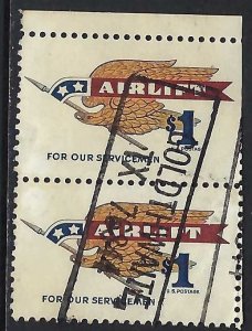 United States 1341 VFU PAIR J1051-6