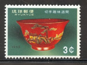 Ryukyu Islands Scott 112 MNHOG - 1963 Philatelic Week - SCV $2.75