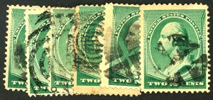 U.S. #213'S USED SET MIXED CONDITIONS