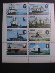 EYNHALLOW-SCOTLAND-WORLD FAMOUS BATTLE SHIPS -MNH-SHEET VERY FINE