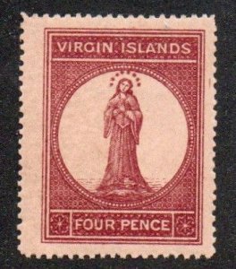 Virgin Islands 4 Mint hinged. Toned back