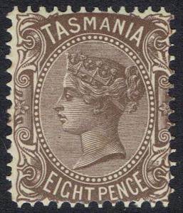 TASMANIA 1906 QV 8D WMK CROWN/A PERF 12.5 