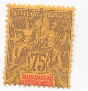 Malagasy Republic-Madagascar #45 75c (MH) CV$6.25