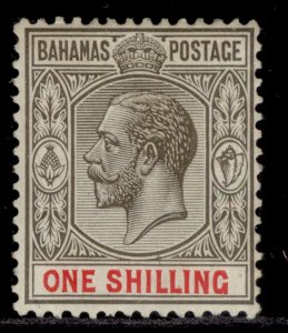 BAHAMAS GV SG123, 1s black & carmine, M MINT. Cat £10.