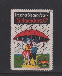 German Advertising Stamp - Schneider & Co. Dresden Biscuit Factory #47